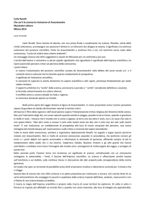 Carlo Rovelli Che cos`è la scienza.la rivoluzione di Anassimandro
