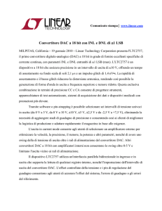 Convertitore DAC a 18 bit con INL e DNL di ±1 LSB