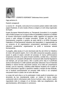 Oggi parliamo di... Pazienti consapevoli