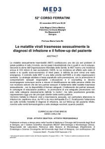 Le malattie virali trasmesse sessualmente la diagnosi di