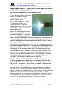 Applicazione dei clienti n° 135: Torcia a dinamo perpetua fai-da-te
