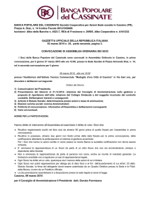BANCA POPOLARE DEL CASSINATE Società Cooperativa per