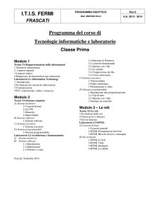 I.T.I.S. FERMI Programma del corso di Tecnologie informatiche e
