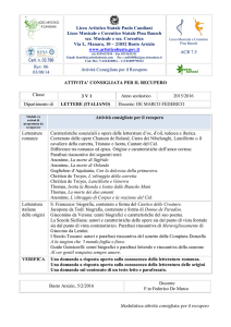 attività consigliata per il recupero
