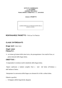 progetto latino - Istituto Comprensivo Statale "Alcide De Gasperi"