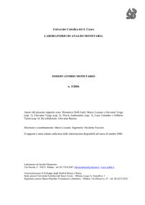 Università Cattolica del S. Cuore LABORATORIO DI