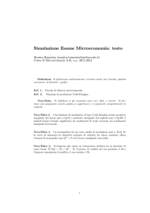 Simulazione Esame Microeconomia: testo