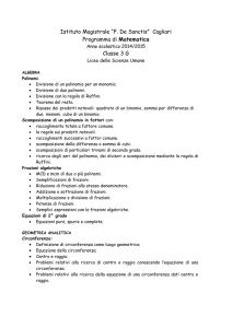 Programma di matematica - Liceo "De Sanctis"