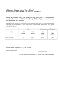 Affidamento ristampa pianta “Terre di Siena”