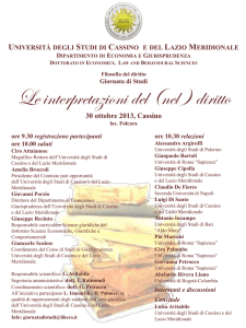 Università degli Studi di Roma Sapienza Dipartimento di Studi