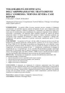 tollerabilità ed efficacia dell`aripiprazolo nel trattamento dell