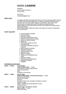 curriculum vitae - Associazione Italiana Sommelier