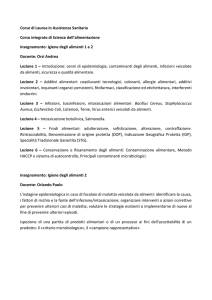 Corso di Laurea in Assistenza Sanitaria Corso integrato di Scienze