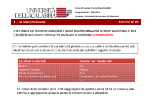 Lezione n° 08 1 – La concentrazione