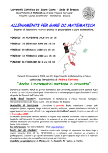 Dipartimento di Matematica e Fisica “Niccolò Tartaglia”
