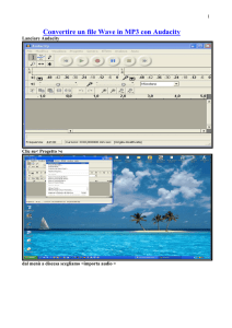 Convertire un file Wave in MP3 con Audacity