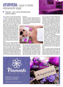 AYURVEDA, corpo e mente intimamente legati