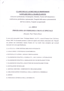 programma di fisiologia umana e speciale - FISIOTERAPIA