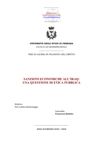 Sanzioni economiche all`Iraq