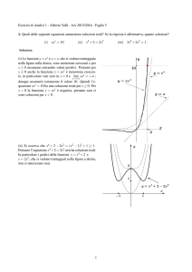 Esercizi di Analisi 1 - Alberto Valli - AA 2015/2016