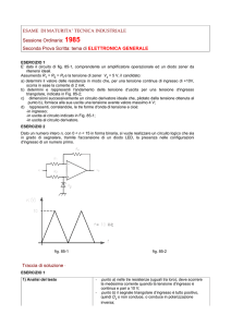 1985 Seconda Prova Scritta: tema di ELETTRONICA GENERALE