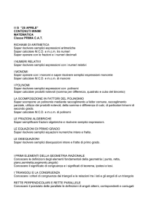 obiettivi minimi – matematica
