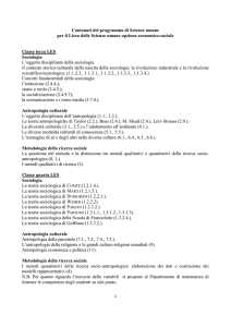 Scienze Umane L.E.S. triennio
