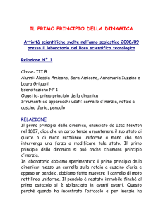 IL PRIMO PRINCIPIO DELLA DINAMICA