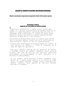 QUARTA ESERCITAZIONE MACROECONOMIA