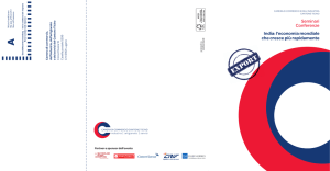 Seminari Conferenze India: l`economia mondiale che cresce più