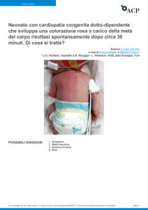 Neonato con cardiopatia congenita dotto