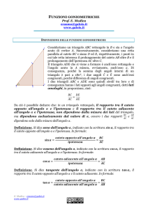 Funzioni goniometriche o circolari