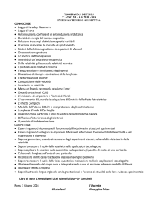 CONOSCENZE: • Legge di Faraday