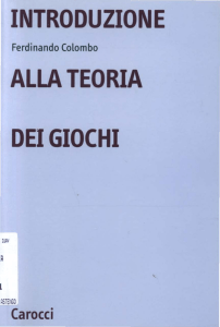 introduzione alla teoria dei giochi