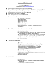 Programma di Patologia generale Prof.ssa