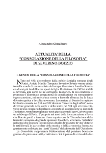 attualita` della “consolazione della filosofia” di severino boezio