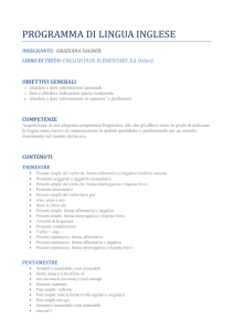 programma di lingua inglese