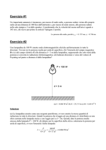 Esercitazioni onde elettromagnetiche e cenni di ottica