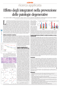 Effetto degli integratori nella prevenzione delle patologie degenerative