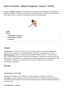 Dolori durante i rapporti sessuali: chi consultare?