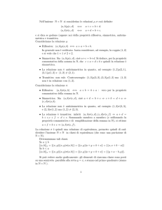 Nell`insieme N × N si considerino le relazioni ρ, σ cos`ı definite: (a, b