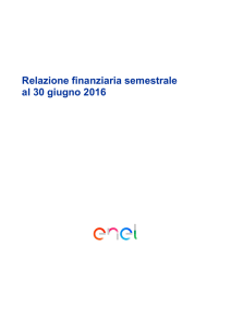 Relazione finanziaria semestrale al 30 giugno 2016