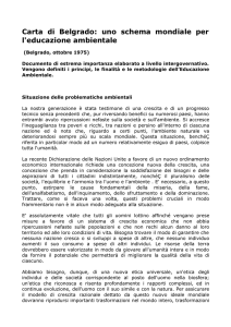 Carta di Belgrado: uno schema mondiale per l