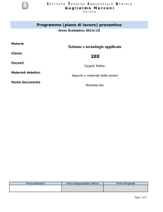Scienze e tecnologie applicate 2EE