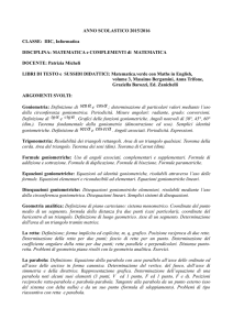PROGRAMMA DI MATEMATICA