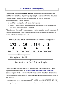 Un indirizzo IP - unitelbiassono.it