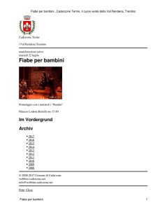Fiabe per bambini - Comune di Caderzone