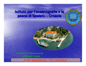 Istituto per l`oceanografia e la pesca di Spalato – Croazia Istituto per