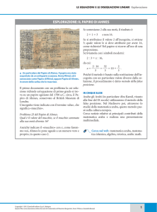 Il papiro di Ahmes - Zanichelli online per la scuola