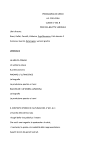 PROGRAMMA DI GRECO A.S. 2015-2016 CLASSE IV SEZ. B PROF